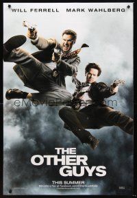 2y608 OTHER GUYS teaser DS 1sh '10 wacky image of Mark Wahlberg & Will Ferrell flying w/guns!