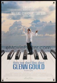 2y725 THIRTY TWO SHORT FILMS ABOUT GLENN GOULD 1sh '93 cool image of giant piano!