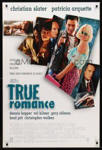 2y746 TRUE ROMANCE DS 1sh '93 Christian Slater, Patricia Arquette, written by Quentin Tarantino!
