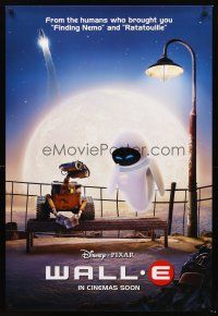 2y770 WALL-E advance DS 1sh '08 Walt Disney, Pixar CG, robots, Best Animated Film!