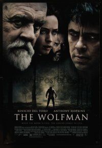 2y786 WOLFMAN DS 1sh '10 Benicio Del Toro, Anthony Hopkins, Emily Blunt & Hugo Weaving!