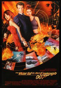 2y788 WORLD IS NOT ENOUGH int'l DS 1sh '99 Pierce Brosnan as James Bond, Denise Richards, Marceau