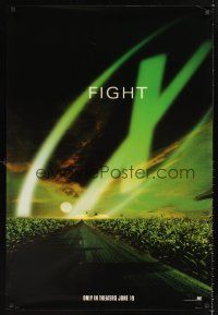 2y790 X-FILES style A teaser 1sh '98 David Duchovny, Gillian Anderson, Martin Landau, fight!