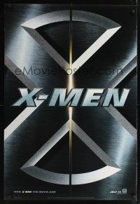 2y793 X-MEN teaser DS 1sh '00 Patrick Stewart, Bryan Singer, Marvel Comics superheroes!