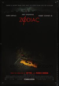 2y800 ZODIAC int'l advance DS 1sh '07 Jake Gyllenhaal, Mark Ruffalo, David Fincher directed!