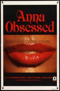 2z058 ANNA OBSESSED 1sh '77 Constance Money, Annette Haven, Jamie Gillis, sexy lips!