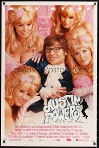 2z069 AUSTIN POWERS: INT'L MAN OF MYSTERY DS style B 1sh '97 spy Mike Myers & sexy fembots!