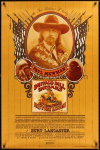 2z128 BUFFALO BILL & THE INDIANS advance 1sh '76 art of Paul Newman as William F. Cody by McMacken!