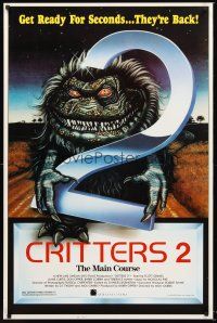 2z181 CRITTERS 2 1sh '88 Soyka art, The Main Course, get ready for seconds, they're back!