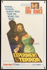 2z258 EXPERIMENT IN TERROR 1sh '62 Glenn Ford, Lee Remick, more tension than the heart can bear!