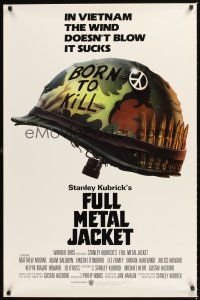 2z299 FULL METAL JACKET advance 1sh '87 Stanley Kubrick bizarre Vietnam War movie, Castle art!