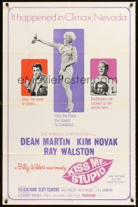 2z407 KISS ME, STUPID 1sh '65 directed by Billy Wilder, Kim Novak, Dean Martin, Ray Walston