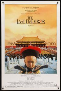 2z419 LAST EMPEROR 1sh '87 Bernardo Bertolucci epic, image of young Chinese emperor w/army!