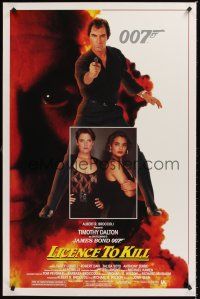 2z433 LICENCE TO KILL 1sh '89 Timothy Dalton as Bond, Carey Lowell, sexy Talisa Soto!