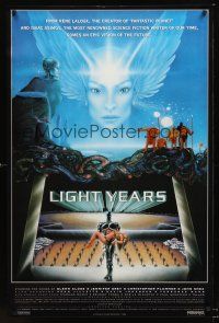 2z437 LIGHT YEARS int'l 1sh '88 Rene Laloux & Harvey Weinstein's Gandahar, written by Isaac Asimov!