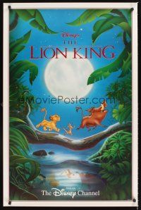 2z438 LION KING tv poster R1996 classic Disney cartoon set in Africa, Timon & Pumbaa!