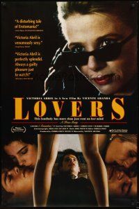 2z460 LOVERS arthouse 1sh '92 Amantes, Victoria Abril, Spanish true story!