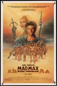 2z467 MAD MAX BEYOND THUNDERDOME 1sh '85 art of Mel Gibson & Tina Turner by Richard Amsel!
