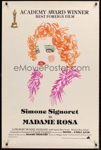 2z468 MADAME ROSA arthouse 1sh '78 La vie devant soi, cool artwork of Simone Signoret, French!