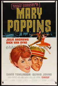 2z489 MARY POPPINS style A 1sh R80 Julie Andrews & Dick Van Dyke in Walt Disney's musical classic!