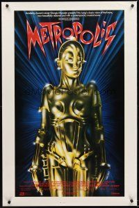 2z502 METROPOLIS int'l 1sh R84 Fritz Lang classic, Girogio Moroder, art of female robot by Nikosey!