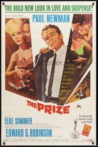 2z602 PRIZE 1sh '63 great Howard Terpning art of Paul Newman in suit and tie & sexy Elke Sommer!