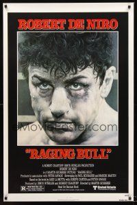 2z614 RAGING BULL 1sh '80 Martin Scorsese, classic close up boxing image of Robert De Niro!