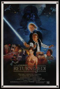 2z639 RETURN OF THE JEDI style B 1sh '83 George Lucas classic, Mark Hamill, Harrison Ford, Sano art