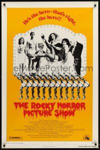 2z657 ROCKY HORROR PICTURE SHOW style B 1sh '75 wacky Tim Curry is the hero, Susan Sarandon!