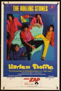 2z663 ROLLING STONES HARLEM SHUFFLE record promo 1sh '86 Mick Jagger, Keith Richards, Dirty Work!