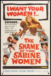 2z696 SHAME OF THE SABINE WOMEN 1sh '62 El rapto de las sabinas, blackest pages of human history!