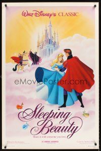 2z711 SLEEPING BEAUTY 1sh R86 Walt Disney cartoon fairy tale fantasy classic!