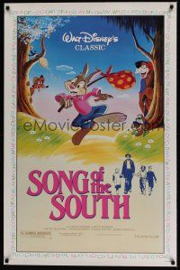 2z716 SONG OF THE SOUTH 1sh R86 Walt Disney, Uncle Remus, Br'er Rabbit & Br'er Bear!