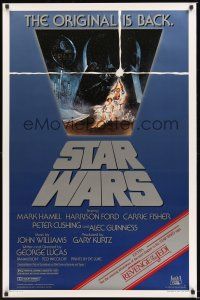 2z732 STAR WARS 1sh R82 George Lucas classic sci-fi epic, great art by Tom Jung!