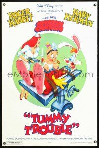 2z799 TUMMY TROUBLE DS 1sh '89 Roger Rabbit & sexy Jessica with doctor Baby Herman!