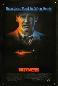 2z851 WITNESS 1sh '85 big city cop Harrison Ford in Amish country, directed by Peter Weir!