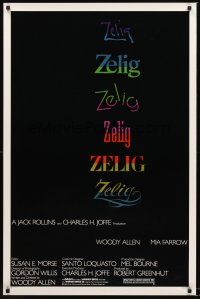 2z862 ZELIG 1sh '83 Mia Farrow, John Buckwalter, wacky Woody Allen directed fake mockumentary!