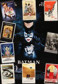 3a016 LOT OF 34 FOLDED ONE-SHEETS '60 - '94 Getaway, Body Snatchers, Batman Returns & more!