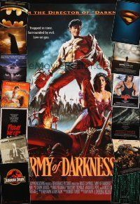 3a059 LOT OF 64 UNFOLDED ONE-SHEETS '80s-00s Army of Darkness, Batman, Jurassic Park & more!