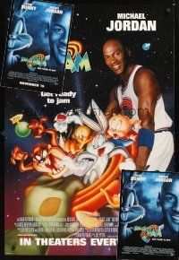 3a068 LOT OF 24 UNFOLDED SPACE JAM ONE-SHEETS '96 Michael Jordan & Looney Tunes cartoons!