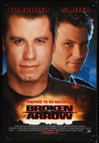 3a066 LOT OF 34 UNFOLDED BROKEN ARROW ONE-SHEETS '96 John Travolta, Christian Slater, John Woo!