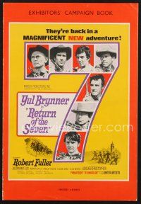 3a301 RETURN OF THE SEVEN English pressbook '66 Yul Brynner reprises his role as master gunfighter!