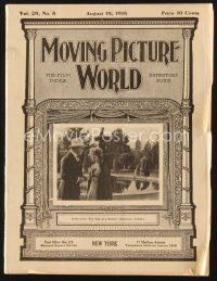 3a083 MOVING PICTURE WORLD exhibitor magazine August 19, 1916 three great Charlie Chaplin ads!