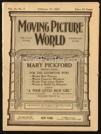 3a084 MOVING PICTURE WORLD exhibitor magazine Feb 17, 1917 Mary Pickford, Harold Lloyd, Max Linder