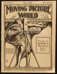 3a097 MOVING PICTURE WORLD exhibitor magazine May 3, 1919 Douglas Fairbanks, Elmo Lincoln, DeMille