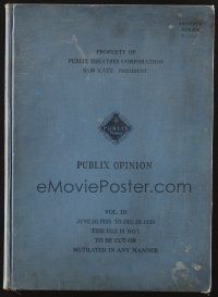 3a011 PUBLIX THEATRES PUBLIX OPINION vol III trade newspaper bound volume '30 Paramount movies!