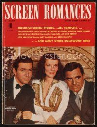 3a124 SCREEN ROMANCES magazine December 1940 James Stewart, Katharine Hepburn & Cary Grant!
