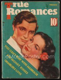 3a143 TRUE ROMANCES magazine February 1936 art of young Clark Gable & Mamo by Georgia Warren!