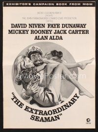 3a243 EXTRAORDINARY SEAMAN pressbook '69 David Niven, sexy Faye Dunaway, John Frankenheimer
