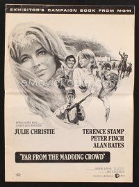 3a245 FAR FROM THE MADDING CROWD pressbook '68 Julie Christie, Terence Stamp, Finch, Schlesinger